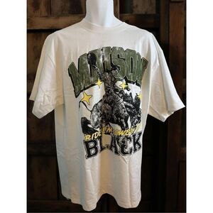 Maison Black Streetwear Ride 'Em Cowboy White T-Shirt. Size XXL. NWOT